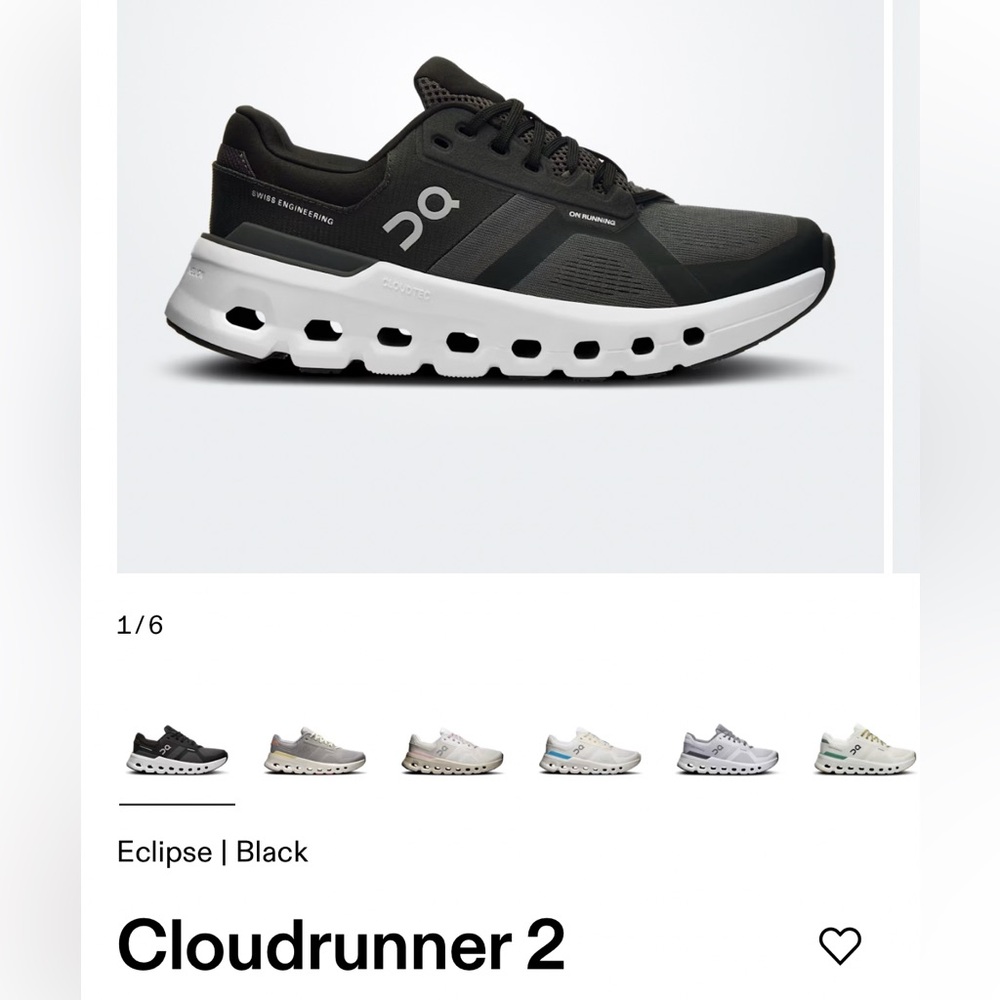 On Cloudrunner 2 3we10130264 Eclipse/Black Runnin… - image 1